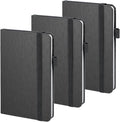 A6 Pocket Notebook 3 Pack, 3.5" x 5.7" Small Hardcover Lined Journals for Work Notes