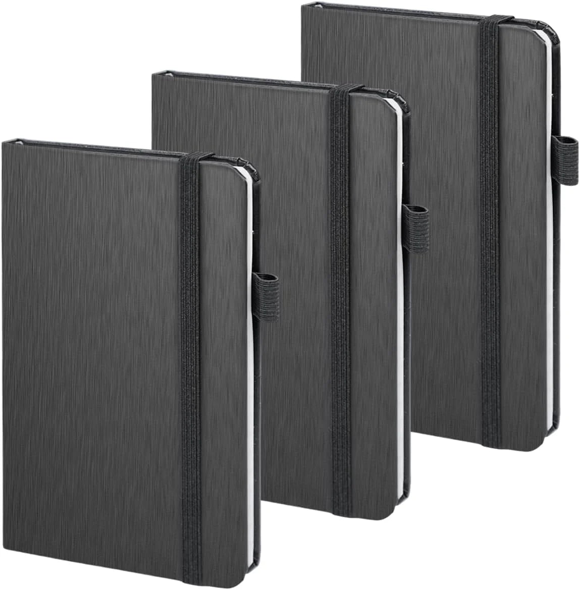 A6 Pocket Notebook 3 Pack, 3.5" x 5.7" Small Hardcover Lined Journals for Work Notes