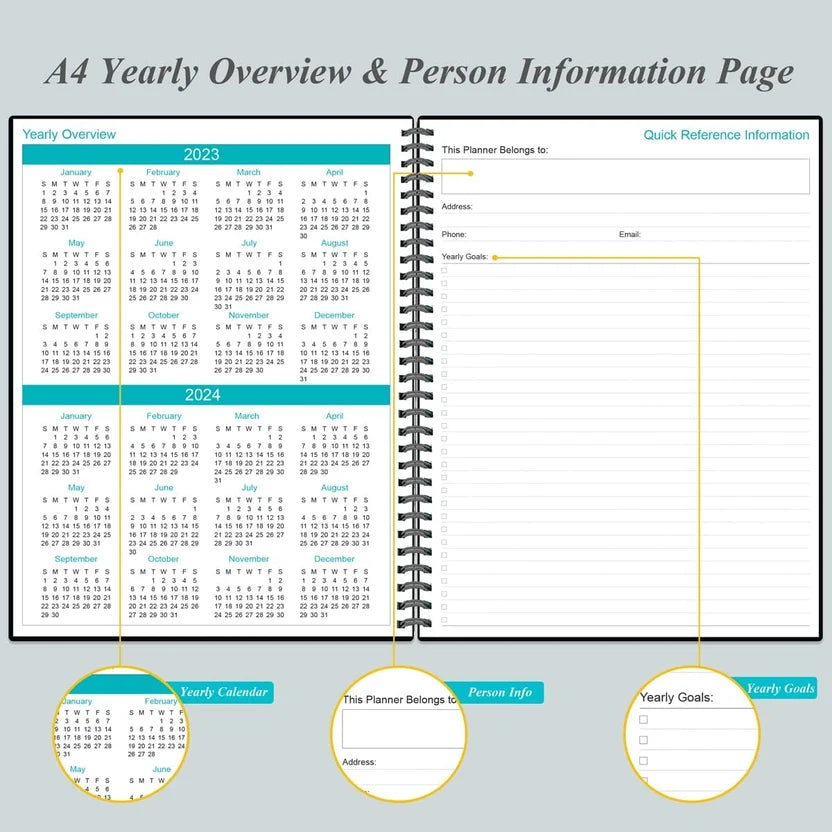 Undated Planner Pro - 8.5" x 11" Weekly & Monthly Planner to Achieve Goals & Increase Productivity